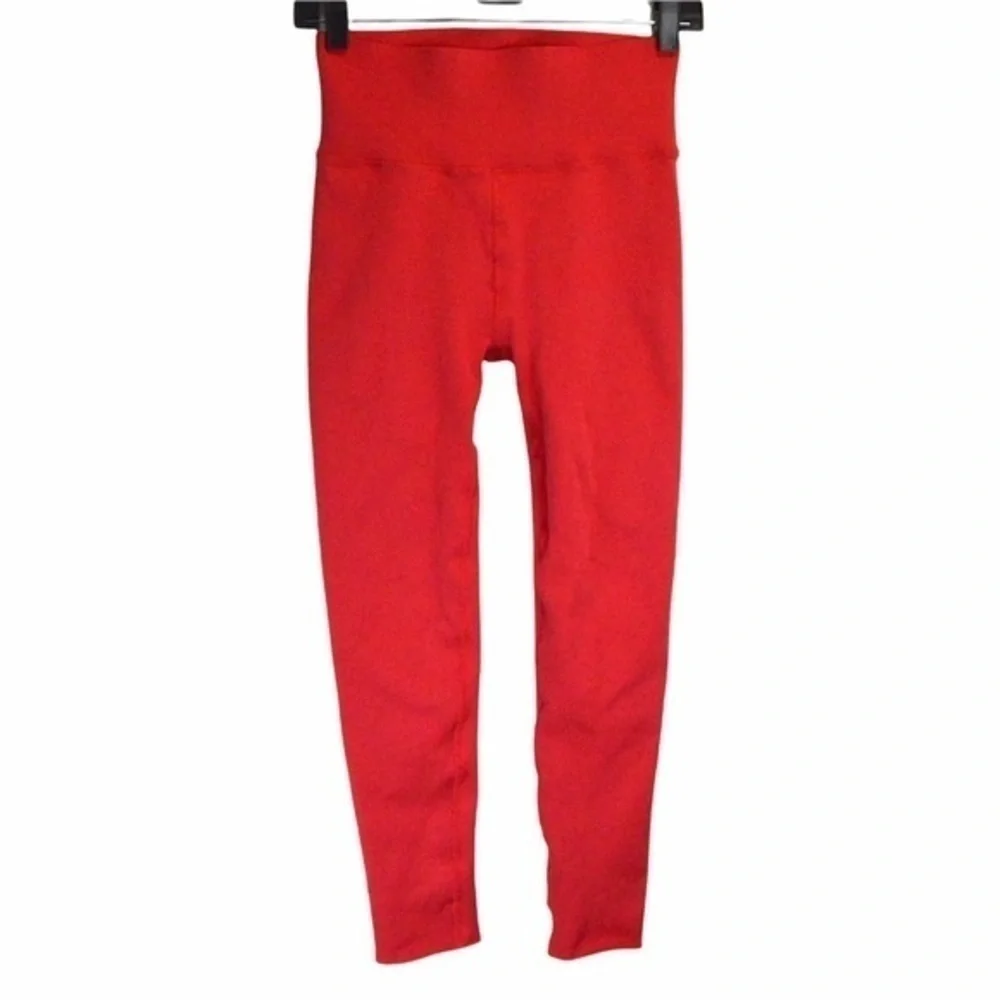 Fabletics Sculptknit Women’s Lipstick Red‎ High Waisted Compression Leggings